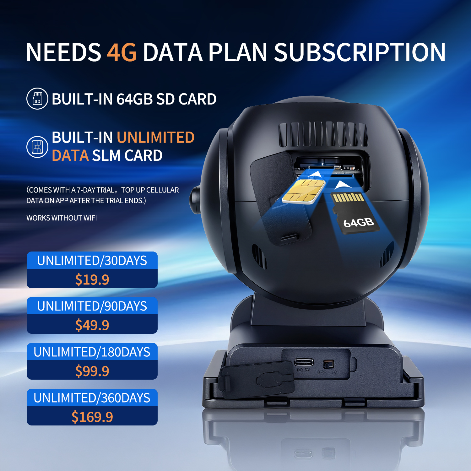 4G Солнечная камера 4